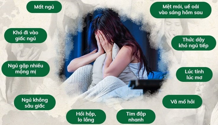 Các triệu chứng rối loạn giấc ngủ thường gặp