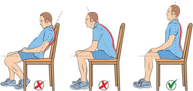 Duy trì tư thế đúng, giữ cột sống thẳng làm giảm áp lực lên cột sống hạn chế nguy cơ đau thần kinh tọa.